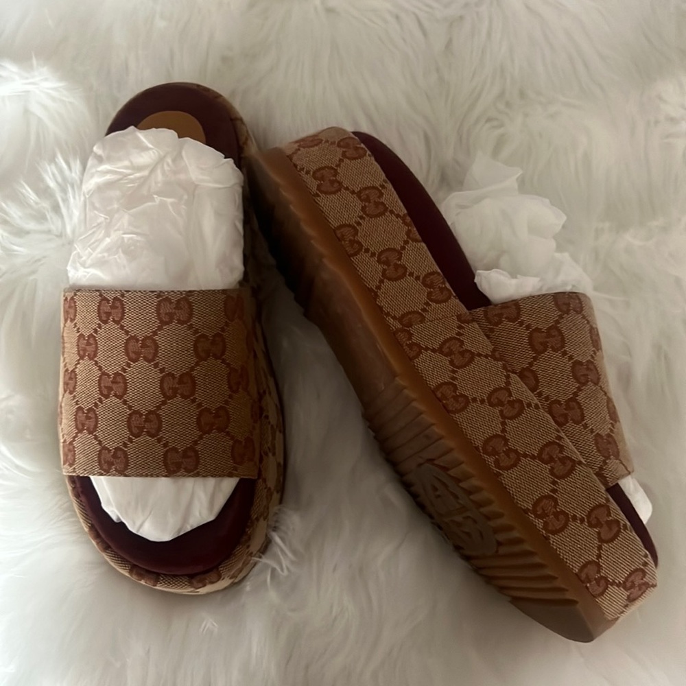 Gucci platform slides